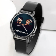 Onyourcases The Chainsmokers Custom Watch Awesome Top Unisex Black Classic Plastic Quartz Watch for Men Women Premium with Gift Box Watches