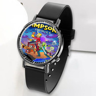 Onyourcases The Simpsons Guardians of The Galaxy Custom Watch Awesome Top Unisex Black Classic Plastic Quartz Watch for Men Women Premium with Gift Box Watches