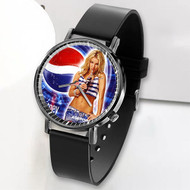 Onyourcases Britney Spears Pepsi Custom Watch Awesome Unisex Top Brand Black Classic Plastic Quartz Watch for Men Women Premium with Gift Box Watches