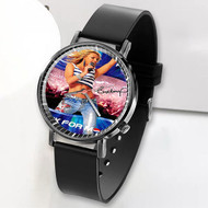 Onyourcases Britney Spears Pepsi Concert Custom Watch Awesome Unisex Top Brand Black Classic Plastic Quartz Watch for Men Women Premium with Gift Box Watches