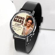 Onyourcases Bruno Mars 2023 Tour Custom Watch Awesome Unisex Top Brand Black Classic Plastic Quartz Watch for Men Women Premium with Gift Box Watches