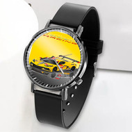 Onyourcases Chevrolet Corvette C8 Racing Custom Watch Awesome Unisex Top Brand Black Classic Plastic Quartz Watch for Men Women Premium with Gift Box Watches