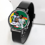 Onyourcases Ghana World Cup 2022 Custom Watch Awesome Unisex Top Brand Black Classic Plastic Quartz Watch for Men Women Premium with Gift Box Watches