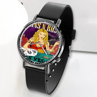Onyourcases Guns N Roses Las Vegas US Custom Watch Awesome Unisex Top Brand Black Classic Plastic Quartz Watch for Men Women Premium with Gift Box Watches