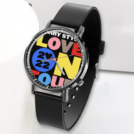 Onyourcases Harry Styles Love on Tour 2022 Custom Watch Awesome Unisex Top Brand Black Classic Plastic Quartz Watch for Men Women Premium with Gift Box Watches