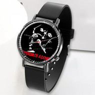 Onyourcases System of a Down Black Custom Watch Awesome Unisex Top Brand Black Classic Plastic Quartz Watch for Men Women Premium with Gift Box Watches