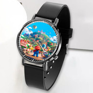 Onyourcases The Super Mario Bros Custom Watch Awesome Unisex Top Brand Black Classic Plastic Quartz Watch for Men Women Premium with Gift Box Watches