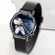 Onyourcases Aaron Judge New York Yankees Custom Watch Awesome Unisex Black Top Brand Classic Plastic Quartz Watch for Men Women Premium with Gift Box Watches