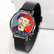 Onyourcases Alfred E Neuman Hopeless Custom Watch Awesome Unisex Black Top Brand Classic Plastic Quartz Watch for Men Women Premium with Gift Box Watches