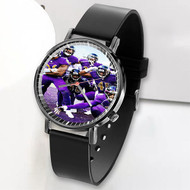 Onyourcases Baltimore Ravens NFL 2022 Squad Custom Watch Awesome Unisex Black Top Brand Classic Plastic Quartz Watch for Men Women Premium with Gift Box Watches