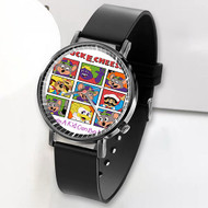Onyourcases Chuck E Cheese Collage Custom Watch Awesome Unisex Black Top Brand Classic Plastic Quartz Watch for Men Women Premium with Gift Box Watches