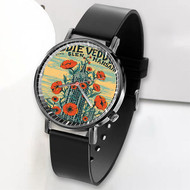 Onyourcases Eddie Vedder New York Custom Watch Awesome Unisex Black Top Brand Classic Plastic Quartz Watch for Men Women Premium with Gift Box Watches