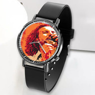 Onyourcases Eddie Vedder Pearl Jam Custom Watch Awesome Unisex Black Top Brand Classic Plastic Quartz Watch for Men Women Premium with Gift Box Watches