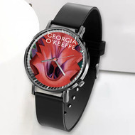 Onyourcases Georgia O Keeffe Custom Watch Awesome Unisex Black Top Brand Classic Plastic Quartz Watch for Men Women Premium with Gift Box Watches
