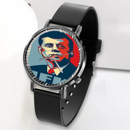 Onyourcases John F Kennedy JFK Custom Watch Awesome Unisex Black Top Brand Classic Plastic Quartz Watch for Men Women Premium with Gift Box Watches