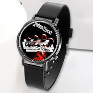 Onyourcases Judas Priest British Steel Custom Watch Awesome Unisex Black Top Brand Classic Plastic Quartz Watch for Men Women Premium with Gift Box Watches