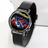 Onyourcases Judas Priest Defenders Of The Faith Custom Watch Awesome Unisex Black Top Brand Classic Plastic Quartz Watch for Men Women Premium with Gift Box Watches