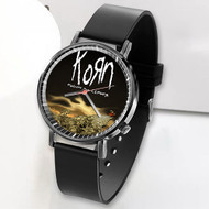 Onyourcases Korn Follow The Leader Custom Watch Awesome Unisex Black Top Brand Classic Plastic Quartz Watch for Men Women Premium with Gift Box Watches
