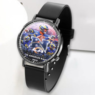 Onyourcases Los Angeles Rams NFL 2022 Custom Watch Awesome Unisex Black Top Brand Classic Plastic Quartz Watch for Men Women Premium with Gift Box Watches