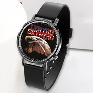 Onyourcases Lynyrd Skynyrd Eagles Custom Watch Awesome Unisex Black Top Brand Classic Plastic Quartz Watch for Men Women Premium with Gift Box Watches