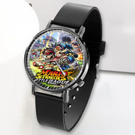 Onyourcases Mario Strikers Battle League Custom Watch Awesome Unisex Black Top Brand Classic Plastic Quartz Watch for Men Women Premium with Gift Box Watches