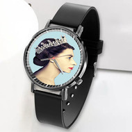 Onyourcases Queen Elizabeth II The Young Custom Watch Awesome Unisex Black Top Brand Classic Plastic Quartz Watch for Men Women Premium with Gift Box Watches