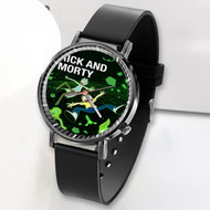 Onyourcases Rick and Morty 2022 Custom Watch Awesome Unisex Black Top Brand Classic Plastic Quartz Watch for Men Women Premium with Gift Box Watches
