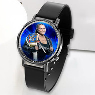 Onyourcases Ronda Rousey WWE Wrestle Mania Custom Watch Awesome Unisex Black Top Brand Classic Plastic Quartz Watch for Men Women Premium with Gift Box Watches