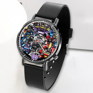 Onyourcases Transformers G1 Collage Custom Watch Awesome Unisex Black Top Brand Classic Plastic Quartz Watch for Men Women Premium with Gift Box Watches