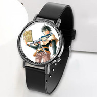 Onyourcases Yuno Black Clover Sword of The Wizard King Custom Watch Awesome Unisex Black Top Brand Classic Plastic Quartz Watch for Men Women Premium with Gift Box Watches