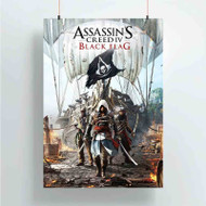 Onyourcases Assassin s Creed IV Black Flag Art Custom Poster Art Gift Silk Poster Wall Decor Home Decoration Wall Art Satin Silky Decorative Wallpaper Personalized Wall Hanging 20x14 Inch 24x35 Inch Poster
