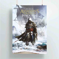 Onyourcases Assassin s Creed IV Black Flag Products Custom Poster Art Gift Silk Poster Wall Decor Home Decoration Wall Art Satin Silky Decorative Wallpaper Personalized Wall Hanging 20x14 Inch 24x35 Inch Poster