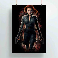 Onyourcases Black Widow Marvel Superheroes Custom Poster Art Gift Silk Poster Wall Decor Home Decoration Wall Art Satin Silky Decorative Wallpaper Personalized Wall Hanging 20x14 Inch 24x35 Inch Poster