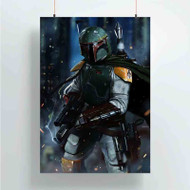 Onyourcases Boba Fett Star Wars Products Custom Poster Art Gift Silk Poster Wall Decor Home Decoration Wall Art Satin Silky Decorative Wallpaper Personalized Wall Hanging 20x14 Inch 24x35 Inch Poster