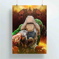 Onyourcases Doom Custom Poster Art Gift Silk Poster Wall Decor Home Decoration Wall Art Satin Silky Decorative Wallpaper Personalized Wall Hanging 20x14 Inch 24x35 Inch Poster