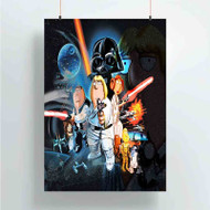 Onyourcases Family Guy Star Wars Custom Poster Art Gift Silk Poster Wall Decor Home Decoration Wall Art Satin Silky Decorative Wallpaper Personalized Wall Hanging 20x14 Inch 24x35 Inch Poster