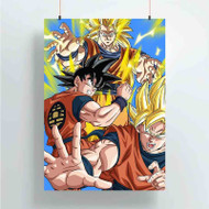 Onyourcases Goku Super Saiyan Transformation Dragon Ball Z Products Custom Poster Art Gift Silk Poster Wall Decor Home Decoration Wall Art Satin Silky Decorative Wallpaper Personalized Wall Hanging 20x14 Inch 24x35 Inch Poster