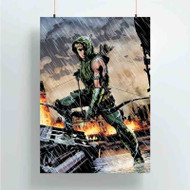 Onyourcases Green Arrow DC Comics Custom Poster Art Gift Silk Poster Wall Decor Home Decoration Wall Art Satin Silky Decorative Wallpaper Personalized Wall Hanging 20x14 Inch 24x35 Inch Poster