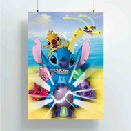 Onyourcases Lilo and Stitch Disney 2002 Custom Poster Art Gift Silk Poster Wall Decor Home Decoration Wall Art Satin Silky Decorative Wallpaper Personalized Wall Hanging 20x14 Inch 24x35 Inch Poster