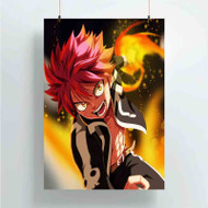 Onyourcases Natsu Fire Fairy Tail Custom Poster Art Gift Silk Poster Wall Decor Home Decoration Wall Art Satin Silky Decorative Wallpaper Personalized Wall Hanging 20x14 Inch 24x35 Inch Poster