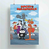 Onyourcases Rocky and Bullwinkle Custom Poster Art Gift Silk Poster Wall Decor Home Decoration Wall Art Satin Silky Decorative Wallpaper Personalized Wall Hanging 20x14 Inch 24x35 Inch Poster