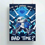 Onyourcases Sans Undertale Bad Time Custom Poster Art Gift Silk Poster Wall Decor Home Decoration Wall Art Satin Silky Decorative Wallpaper Personalized Wall Hanging 20x14 Inch 24x35 Inch Poster
