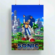 Onyourcases Sonic The Hedgehog New Custom Poster Art Gift Silk Poster Wall Decor Home Decoration Wall Art Satin Silky Decorative Wallpaper Personalized Wall Hanging 20x14 Inch 24x35 Inch Poster