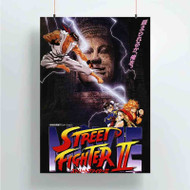 Onyourcases Street Fighter II The Animated Movie Custom Poster Art Gift Silk Poster Wall Decor Home Decoration Wall Art Satin Silky Decorative Wallpaper Personalized Wall Hanging 20x14 Inch 24x35 Inch Poster