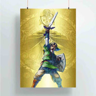 Onyourcases The Legend of Zelda Link Custom Poster Art Gift Silk Poster Wall Decor Home Decoration Wall Art Satin Silky Decorative Wallpaper Personalized Wall Hanging 20x14 Inch 24x35 Inch Poster