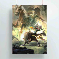 Onyourcases The Legend of Zelda Twilight Princess Art Products Custom Poster Art Gift Silk Poster Wall Decor Home Decoration Wall Art Satin Silky Decorative Wallpaper Personalized Wall Hanging 20x14 Inch 24x35 Inch Poster