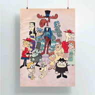 Onyourcases The Rocky and Bullwinkle Show Custom Poster Art Gift Silk Poster Wall Decor Home Decoration Wall Art Satin Silky Decorative Wallpaper Personalized Wall Hanging 20x14 Inch 24x35 Inch Poster