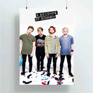 Onyourcases 5 Seconds Of Summer Art Custom Poster Ideas Silk Poster Wall Decor Home Decoration Wall Art Satin Silky Decorative Wallpaper Personalized Wall Hanging 20x14 Inch 24x35 Inch Poster