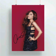 Onyourcases Ariana Grande Signature Custom Poster Ideas Silk Poster Wall Decor Home Decoration Wall Art Satin Silky Decorative Wallpaper Personalized Wall Hanging 20x14 Inch 24x35 Inch Poster