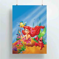 Onyourcases Ariel The Little Mermaid Disney Art Custom Poster Ideas Silk Poster Wall Decor Home Decoration Wall Art Satin Silky Decorative Wallpaper Personalized Wall Hanging 20x14 Inch 24x35 Inch Poster